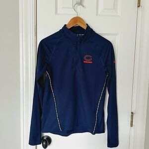 Nike dri-fit NFL Chicago Bears quarter zip athletic shirt, size S